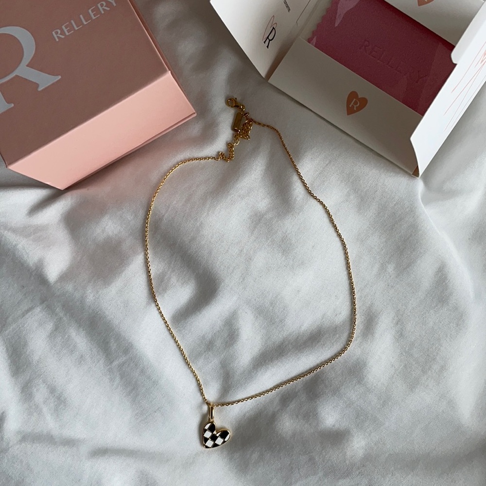 Rellery Checkered Necklace with box
